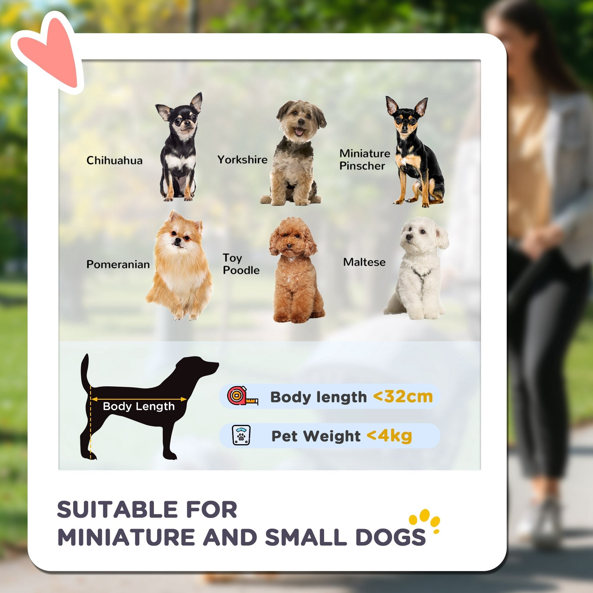 PawHut Foldable Dog Stroller with 4 Wheels